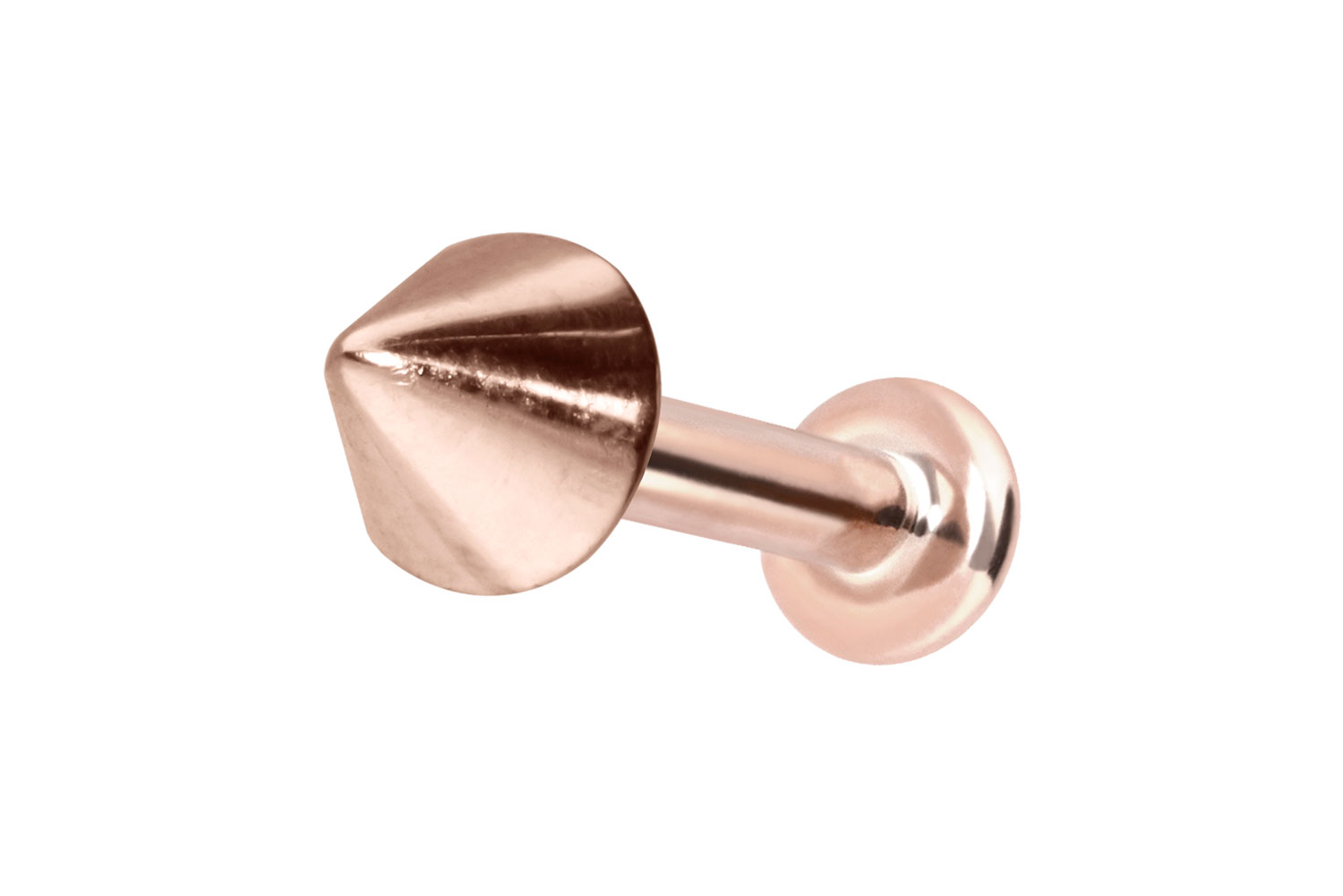 14 Karat Gold Labret Piercing mit Innengewinde SPITZE